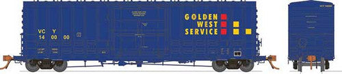 Rapido 137004-1 Golden West Service (Ventura County VCY, blue, yellow, red) #140000 Class B-100-40 Plug-Door Boxcar HO Scale