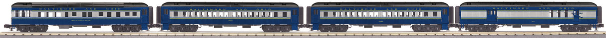 30-69170 MTH Rail King (O Scale) Baltimore & Ohio 4 Car 60' Madison Passenger Set