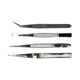 Excel 30416 4 Piece Stainless Steel Tweezers All Scale