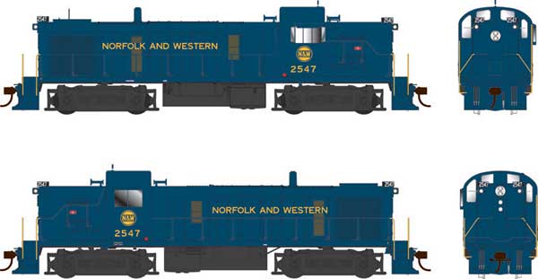 Bowser 25222 Alco RS3 Phase 3 N&W Norfolk & Western #2547 w/ LokSound & DCC HO Scale