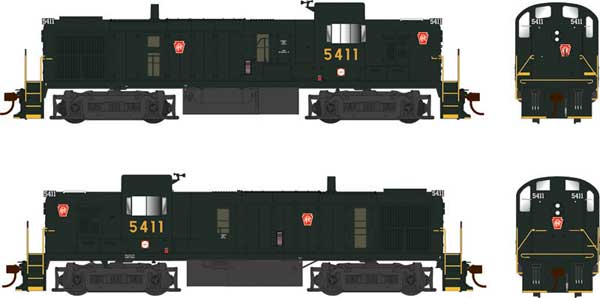 Bowser 25228 Alco RS3 Phase 3 PRR Pennsylvania Railroad #5411 (Brunswick Green, red Keystone) w/ LokSound & DCC HO Scale