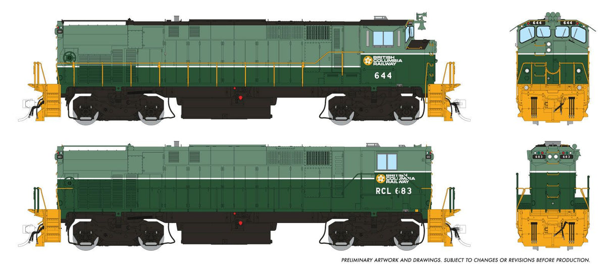 Rapido 33525 M420 + M420B BCR - Two-Tone Green Scheme: #644 + #683 with DCC & Sound HO Scale