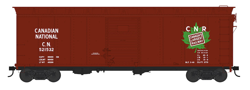 Bowser 2-5744 40' Boxcar CN Canadian National #521532 Canada's Largest Railway HO Scale