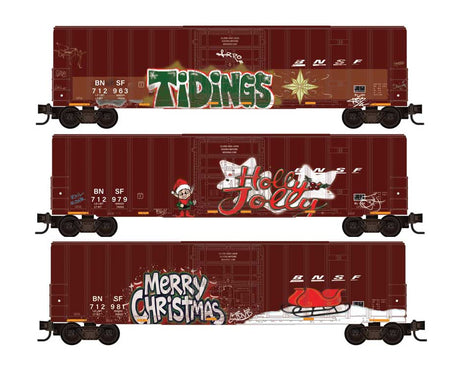 Image for 489-98302289 Boxcar BNSF Christmas 3/