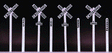 Image for 628-660 Crossbuck & milepost set