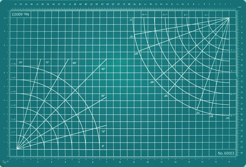 Excel 60003 Self-Healing Cutting Mat - Green 12 x 18" All Scale