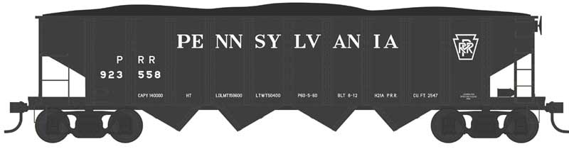 Bowser 43020 H21a 4-Bay Hopper PRR Pennsylvania Railroad #923570 (H21a, Blt. 8-12, black, large lettering) HO Scale