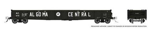 Rapido 50046A AC - Algoma Central #710 (As-Delivered, balck, Billboard Lettering) 52' 6" Canadian Mill Gondola HO Scale