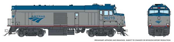 Rapido 81517 NPCU Cabbage Cab Car Amtrak #90219 (Phase V, silver, blue) HO Scale