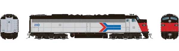 Rapido 28801 EMD E8A HEP Amtrak #497 (Phase I; silver, red, blue, white, black; Large Arrow Logo) with DCC & Sound HO Scale