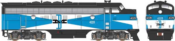 Bowser 24621 F3A B&M Boston & Maine #4228 (McGinnis, blue, white, black) DCC & Sound HO Scale