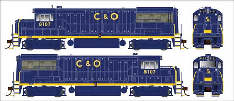 Bowser 25130 U25B C&O Chesapeake & Ohio (blue, yellow, Merger Renumbering) #8107 w/LokSound & DCC HO Scale