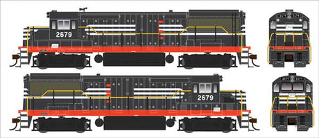 Bowser 25156 U25B PC Penn Central (Patched ex-NH, black, white, red) #2679 w/LokSound & DCC HO Scale