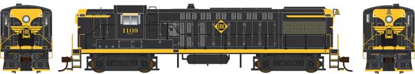 Bowser 25093 Baldwin AS-16 Erie (black, yellow, Logo Only) #1109 w/LokSound & DCC HO Scale