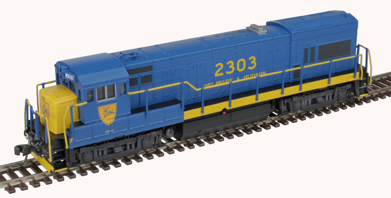 ATLAS 40004666 GE U23B - D&H Delaware & Hudson #2302 (blue, yellow) DCC & Sound Equipped N Scale