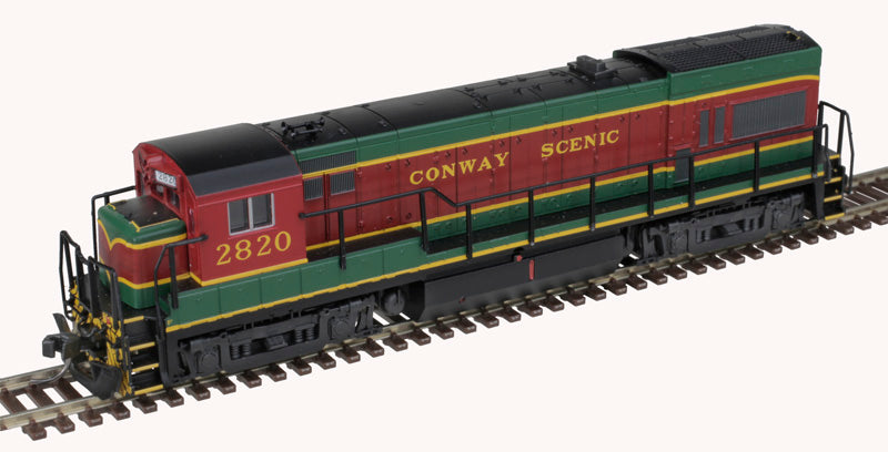 ATLAS 40004669 GE U23B - Conway Scenic #2820 (green, maroon, yellow) DCC & Sound Equipped N Scale