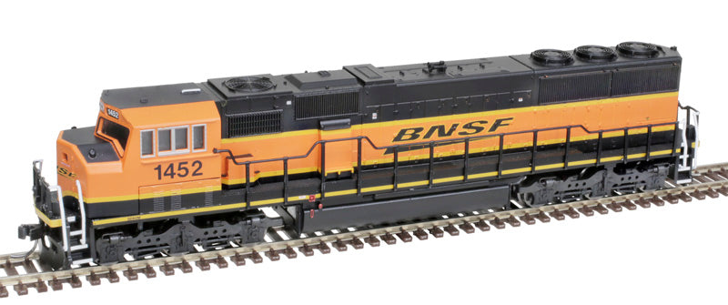 ATLAS 40005233 EMD SD60M BNSF Railway #1433 (H3, orange, yellow, black) with Ditch Lights DCC & Sound N Scale