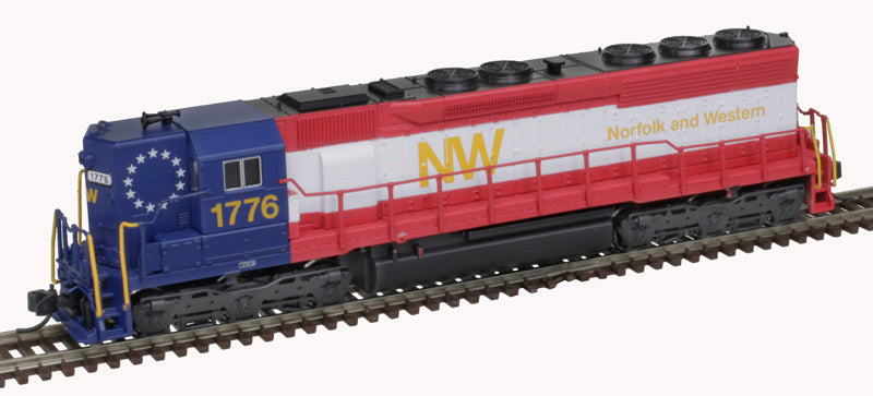 ATLAS 40005593 EMD SD45 Norfolk & Western #1776 (Bicentennial, red, white, blue) DCC & Sound N Scale