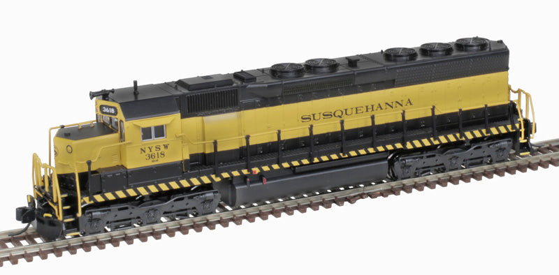 ATLAS 40005595 EMD SD45 New York, Susquehanna & Western #3618 (black, yellow) DCC & Sound N Scale