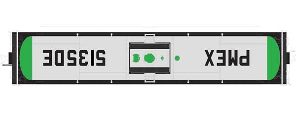 Atlas 50006314 20,700 Gallon Tank Car - Pemex #5146 (silver, green, red, black) N Scale