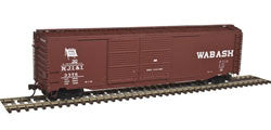 ATLAS 20004422 Postwar 50' Double-Door Boxcar - Wabash NJI&I #3309 (Boxcar Red, Flag Logo) HO Scale