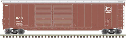 ATLAS 20004418 Postwar 50' Double-Door Boxcar - Kansas City Southern #20987 (Boxcar Red) HO Scale