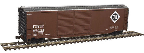 ATLAS 20004411 Postwar 50' Double-Door Boxcar - Erie #65634 (Boxcar Red, black; Diamond Logo) HO Scale