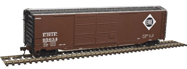 ATLAS 20004410 Postwar 50' Double-Door Boxcar - Erie #65587 (Boxcar Red, black; Diamond Logo) HO Scale