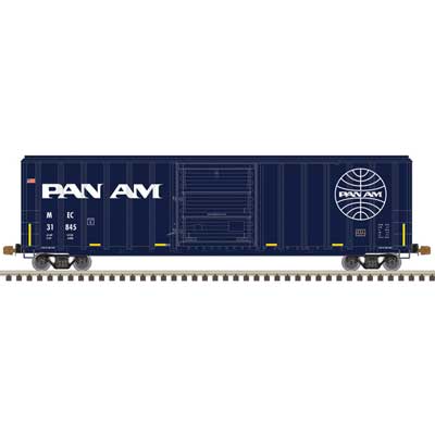 Atlas 20007601 FMC 5347 Single-Door Boxcar - Ready to Run - Master(R) -- PanAm Railways #31845 (blue, white) HO Scale