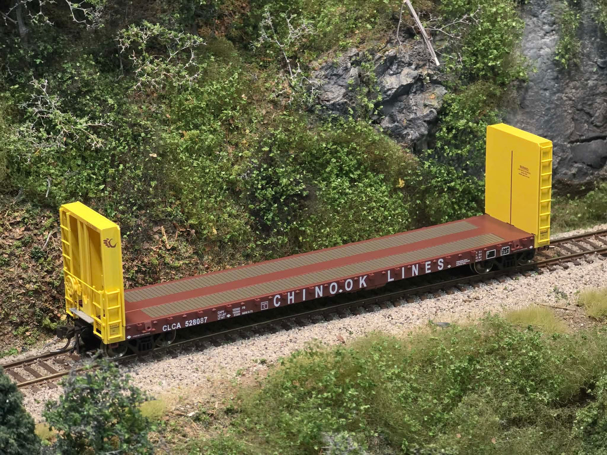 HomeShops HFF-008-002 CLCA 528087 - HO-Scale Chinook Lines Atlas 51'6" Bulkhead Flatcar