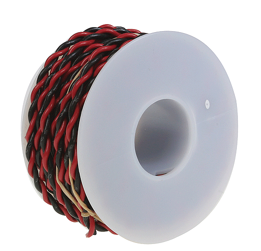 Wire Works 222100250 Two Conductor Hookup Wire - #20 Gauge - 25' Feet All Scale