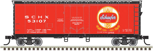 Atlas 20006338 40' Plug-Door Boxcar - SCHX Schaefer #53123 (red, white, gold) HO Scale