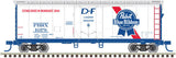 Atlas 20006331 40' Plug-Door Boxcar - PBRX Pabst Blue Ribbon #1027 (white, blue, red) HO Scale