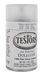 Testors 1260 Dullcote Clear Finish 3oz 88.7mL Spray Can All Scale