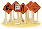 632902 Lionel/ Construction Zone Signs -- 2-1/4" 5.7cm Tall pkg(6)   (Scale=O) #434-632902