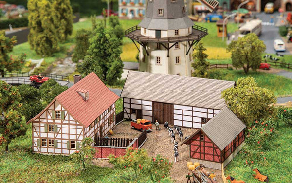 Faller 282800 Half-Timber Three-Sided Farm -- Laser-Cut Kit