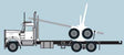 Image for 744-49082 KW W900 Log Truck Wht/Blk