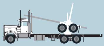 Image for 744-49082 KW W900 Log Truck Wht/Blk