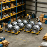 5Set, HO Scale Steel Coil And Pallet Model Kit - Plastic Industrial Miniature Landscape, Suitable for Train Models, Miniature Photography, Handicrafts, Railway Scene Layout, Equipped with Realistic Roll Load HO Scale