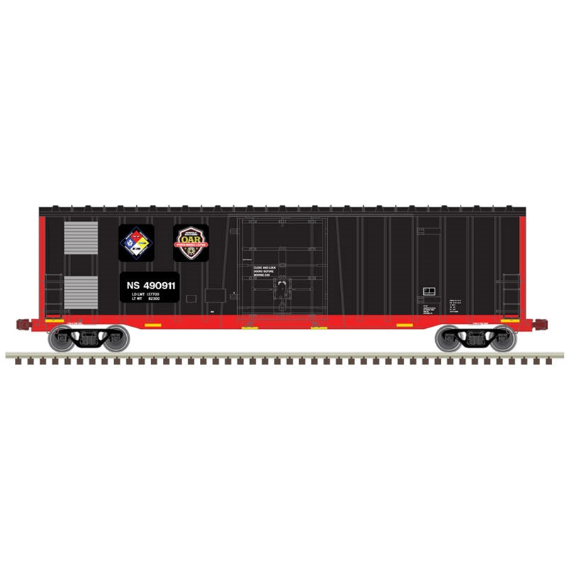 ATLAS 50003754 NSC 50' Plug Door Box Car Norfolk Southern First Responders #490411 N Scale