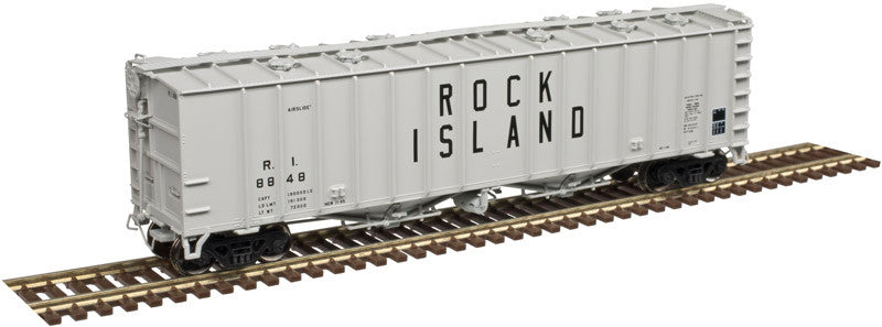 Atlas 50004791 4180 Airslide Covered Hopper Car RI - Rock Island #8848 (Scale=N) Part # 150-50004791