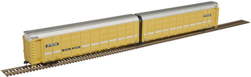 Atlas {50005181} Articulated Auto Carrier TTX - BTTX (Faded, yellow, silver, black, white) #880238 N Scale
