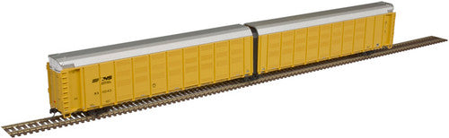 Atlas {50005190} Articulated Auto Carrier NS - Norfolk Southern (Fantasy Scheme, yellow, silver, Horsehead Logo) #110240 N Scale