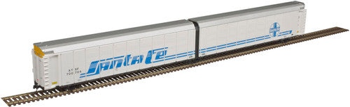 Atlas {50005193} Articulated Auto Carrier ATSF - Santa Fe (Fantasy Scheme, white, blue) #700777 N Scale