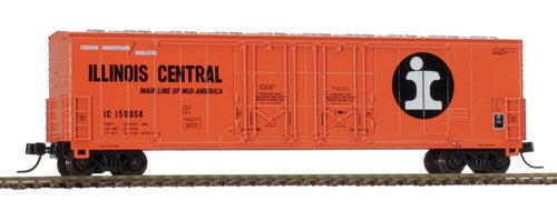 Atlas 50005205 Evans 53' Double Plug-Door Boxcar - IC Illinois Central #150058 (orange, black, white) N Scale