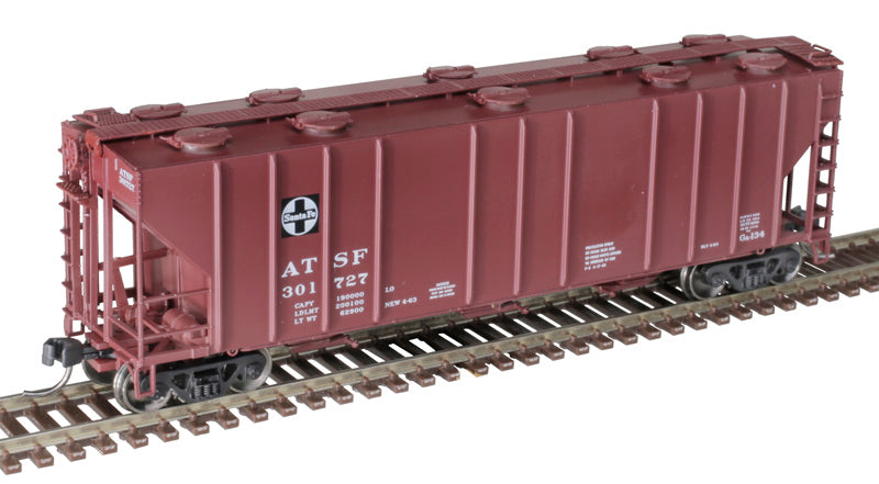 Atlas 50005728 PS4000 3 Bay Covered Hopper ATSF Santa Fe #301661 N Scale