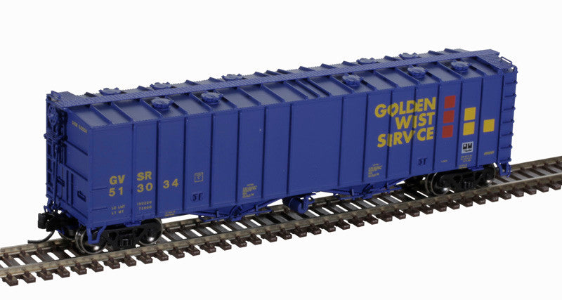 Atlas 50005817 Golden West Service #513034 (blue, red, yellow) 4180 Airslide Covered Hopper N Scale