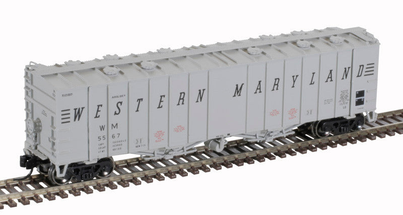 Atlas 50005820 WM - Western Maryland #5567 (gray, black) 4180 Airslide Covered Hopper N Scale