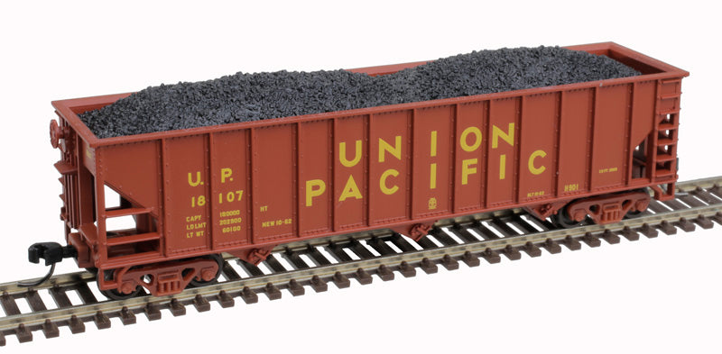 ATLAS Trainman 50005855 90 Ton Hopper - UP Union Pacific #17965 (Boxcar Red, yellow) N Scale
