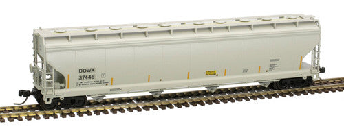 Atlas 50006011 ACF 5701 Hopper Dow Chemical DOWX #37448 (2016 repaint, gray) N Scale